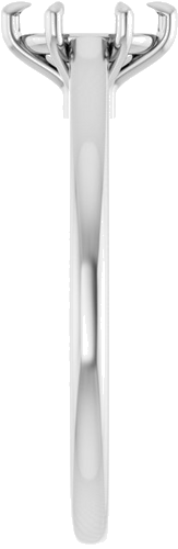 Sužadėtuvių Žiedas „Claw-Pong“ 14k white gold Oval 6.5mm x 4.5mm (4)