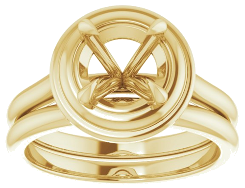 Sužadėtuvių Žiedas „Claw-Prong Solitaire“ 14k yellow gold Round 7.4mm (8)
