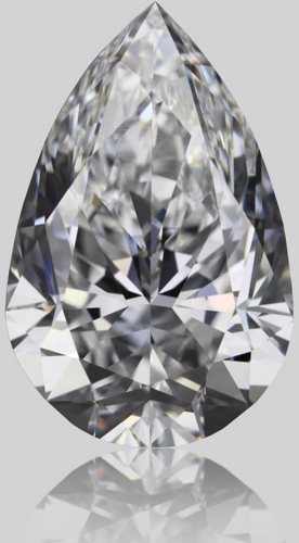 1.7 carat D-IF Natūralus Pear Deimantas (1)