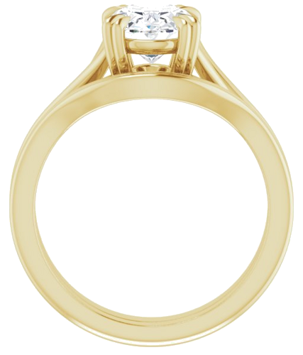 14K Yellow 9x7 mm Oval Solitaire Engagement Ring Mounting (7)