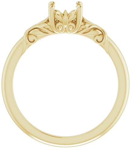 Sužadėtuvių Žiedas „Solitaire“ 585 Geltonojo Aukso Round 6mm (2)