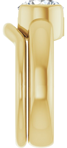 Sužadėtuvių Žiedas „Half-Bezel Solitaire“ 14k yellow gold Round 8mm (9)