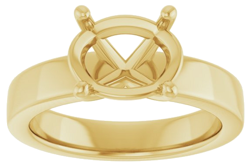Sužadėtuvių Žiedas 14k yellow gold Oval 10mm x 8mm (3)