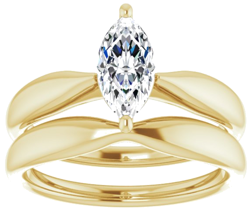 Sužadėtuvių Žiedas „Solitaire“ 585 Geltonojo Aukso Marquise 9mm x 4.5mm (8)