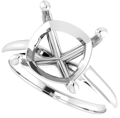 Sužadėtuvių Žiedas „Accented Infinity-Inspired“ 14k white gold Cushion 10mm (5)