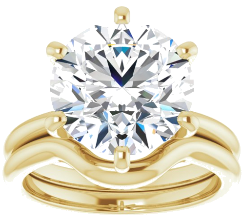 Sužadėtuvių Žiedas „Solitaire“ 585 Geltonojo Aukso Round 11mm (8)