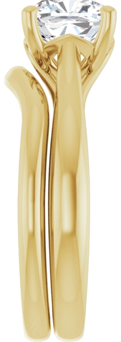 Sužadėtuvių Žiedas „Solitaire“ 18k yellow gold Cushion 7mm (9)