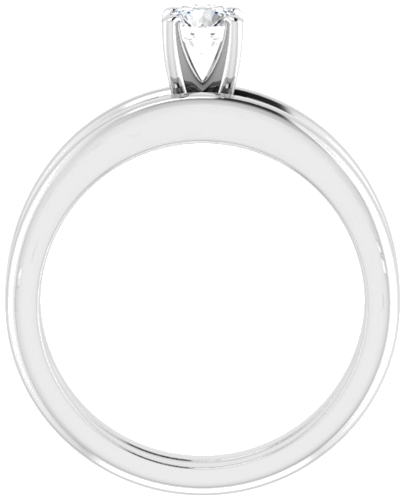 14K White  4.4 mm Round Solitaire Engagement Ring Mounting (7)