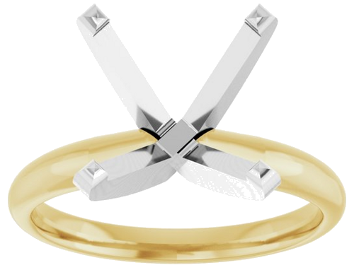Sužadėtuvių Žiedas „Solitaire“ 14k yellow/white gold Round 11mm (3)