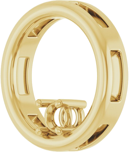 Pakabukas „Solitaire Circle“ 14k yellow gold Round 3.5mm (2)