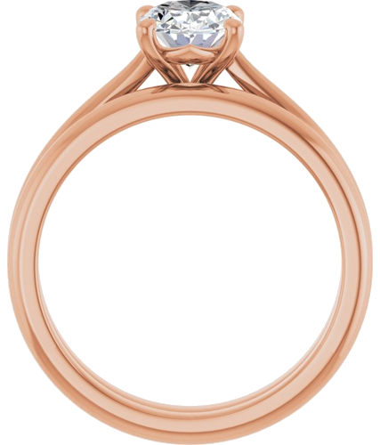 14K Rose 8x6 mm Oval Solitaire Engagement Ring Mounting (7)