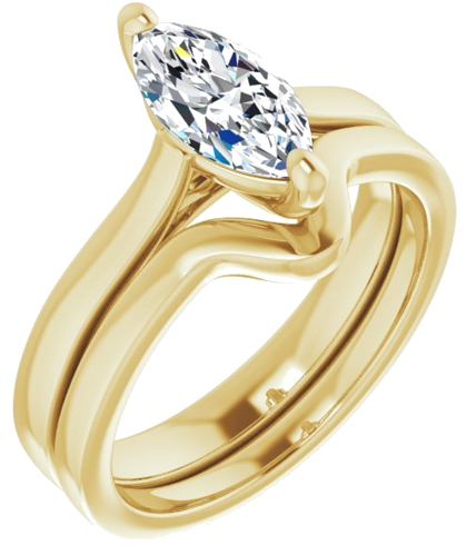 14K Yellow 10x5 mm Marquise Engagement Ring Mounting (6)