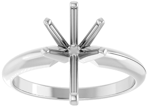 14K White 11.5x7 mm Pear 6-Prong Ring Mounting (3)