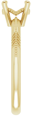 14K Yellow 6.5 mm Round Solitiare Engagement Ring Mounting (4)