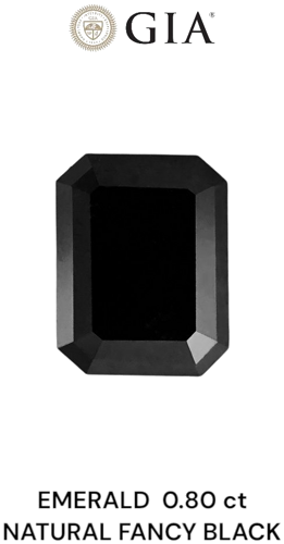 0.8 carat Fancy Black-VVS2 Natūralus Emerald Deimantas (1)