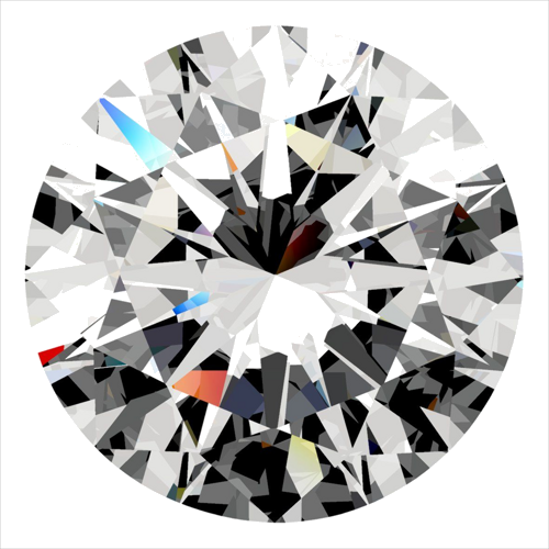0.5 carat I-SI1 Excellent cut Natūralus Round Deimantas (1)