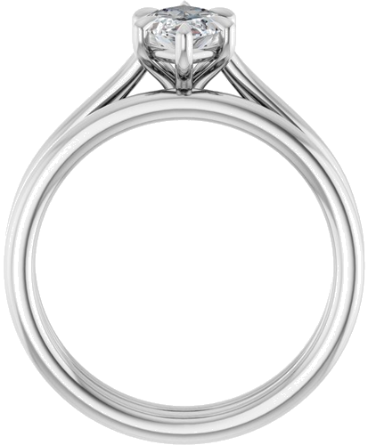 Sužadėtuvių Žiedas „Claw-Pong“ 14k white gold Marquise 10mm x 5mm (7)