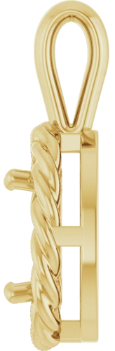 Pakabukas „Rope“ 585 Geltonojo Aukso Oval 8mm x 6mm (3)