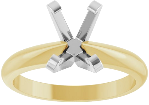 Sužadėtuvių Žiedas „Heavyweight Solitaire“ 14k yellow/white gold Emerald 7mm x 5mm (3)