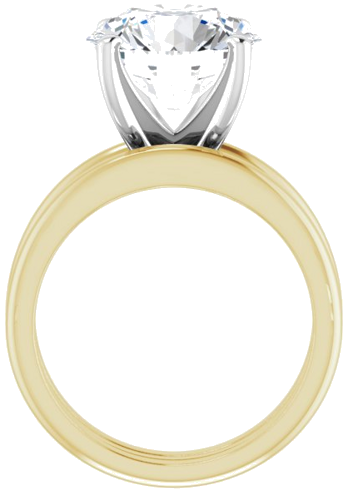 Sužadėtuvių Žiedas 14k yellow/white gold Round 11mm (7)