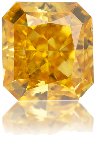 0.26 carat Fancy Vivid Orangey Yellow-VS2 Natūralus Radiant Deimantas (1)