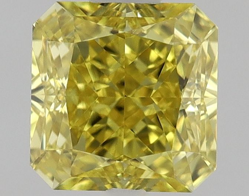 0.6 carat Fancy Vivid Yellow-VS1 Natūralus Square Radiant Deimantas (1)