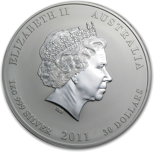 1 kg Year of the Rabbit 2011 (Lunar II) Australia silver coin (2)