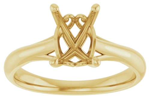 Sužadėtuvių Žiedas „Solitaire“ 14k yellow gold Emerald 8mm x 6mm (3)