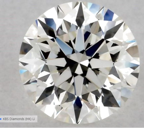 0.55 carat H-VVS2 Excellent cut Natūralus Round Deimantas (1)