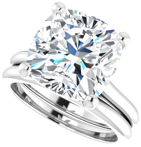 Sužadėtuvių Žiedas „Solitaire“ 950 Platinos Cushion 11mm (10)