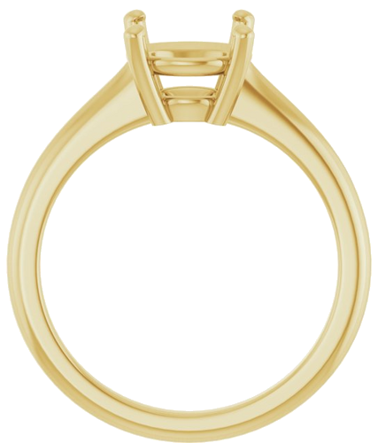 18K Yellow 8.2 mm Round Solitaire Engagement Ring Mounting (2)
