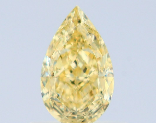 0.68 carat Fancy Yellow-VS1 Natūralus Pear Deimantas (1)