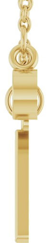Pakabukas „Accented Initial“ 14k yellow gold Round 3mm (4)