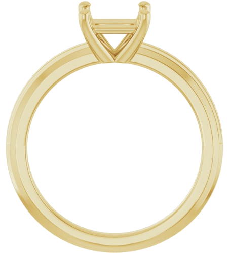 Sužadėtuvių Žiedas „Solitaire“ 14k yellow gold Square 5.5mm (2)