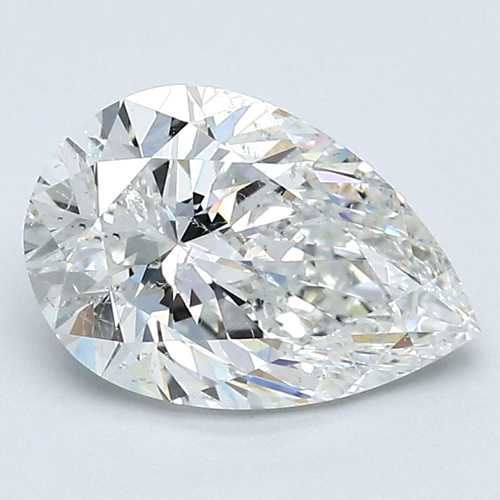2.01 carat G-SI2 Natūralus Pear Deimantas (1)