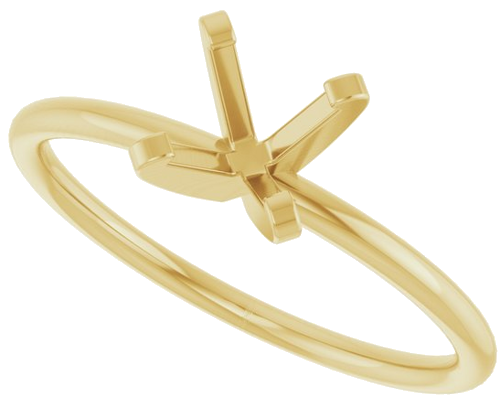 Sužadėtuvių Žiedas „Solitaire“ 14k yellow gold Round 6mm (5)