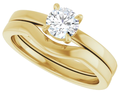 Sužadėtuvių Žiedas „Claw-Prong Solitaire“ 10k yellow gold Round 5.2mm (10)