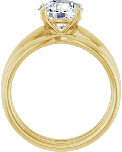 Sužadėtuvių Žiedas 14k yellow gold Round 8mm (7)