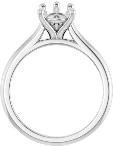 14K White 10x7 mm Pear Solitaire Engagement Ring Mounting (2)