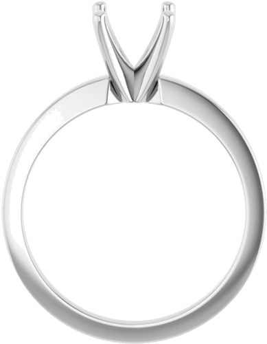 Sužadėtuvių Žiedas „Solitaire“ 14k white gold Square 5mm (2)