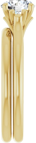 Sužadėtuvių Žiedas „Solitaire“ 14k yellow gold Round 6.5mm (9)