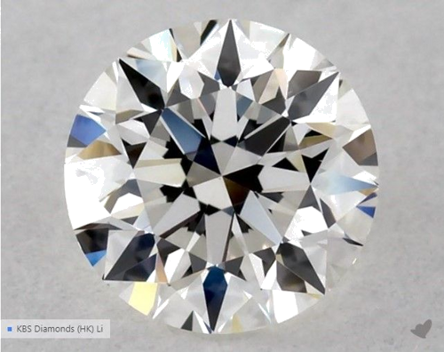 0.5 carat H-VVS2 Excellent cut Natūralus Round Deimantas (1)