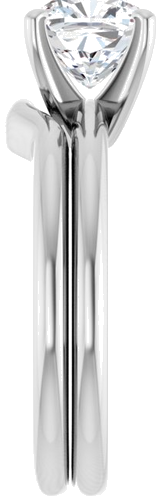 Sužadėtuvių Žiedas „Solitaire“ 585 Baltojo Aukso Cushion 7mm (9)