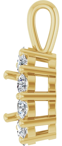 14K Yellow 6.5 mm Round 5 8 CTW Natural Diamond Semi-Set Pendant (3)