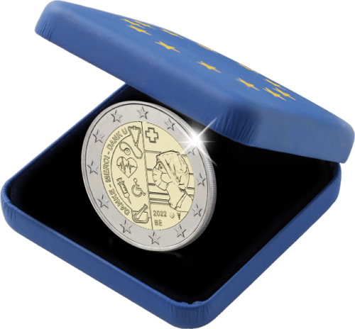 2022 Belgium health care 2 euro proof coin in a box (1)