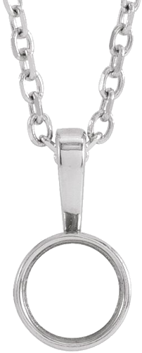 Pakabukas „Bezel-Set Solitaire“ 585 Baltojo Aukso Round 5.5mm (1)