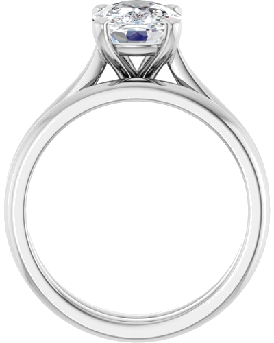 Sužadėtuvių Žiedas 14k white gold Elongated Cushion 9mm x 7mm (7)