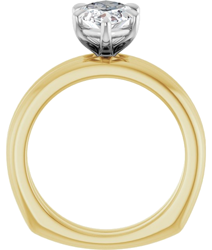 Sužadėtuvių Žiedas „Claw-Prong Euro Shank“ 14k yellow/white gold Marquise 13mm x 6.5mm (7)