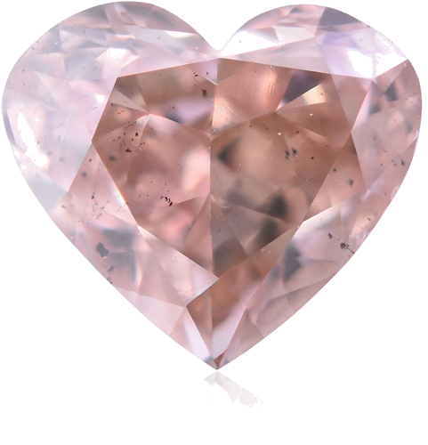 0.58 carat Fancy Brownish Orangey Pink-SI2 Natūralus Heart Deimantas (1)