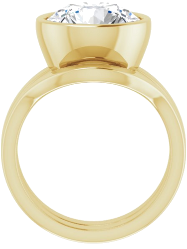 Sužadėtuvių Žiedas „Solitaire“ 585 Geltonojo Aukso Round 11mm (7)